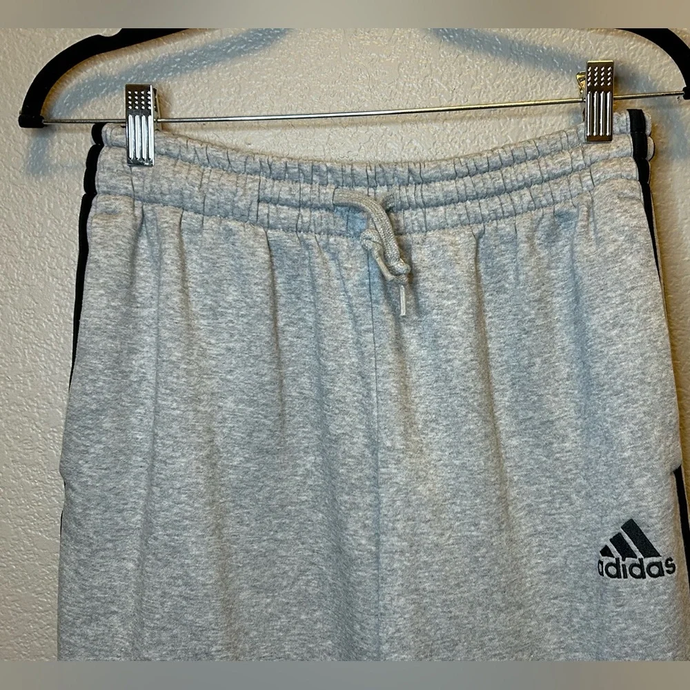 adidas Essentials Men's French Terry Tapered-Cuff 3-Stripes Jogger Pants GK8824
